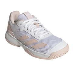 Детские Кроссовки теннисные  Adidas Courtflash K - cloud white/wonder quartz/cloud white