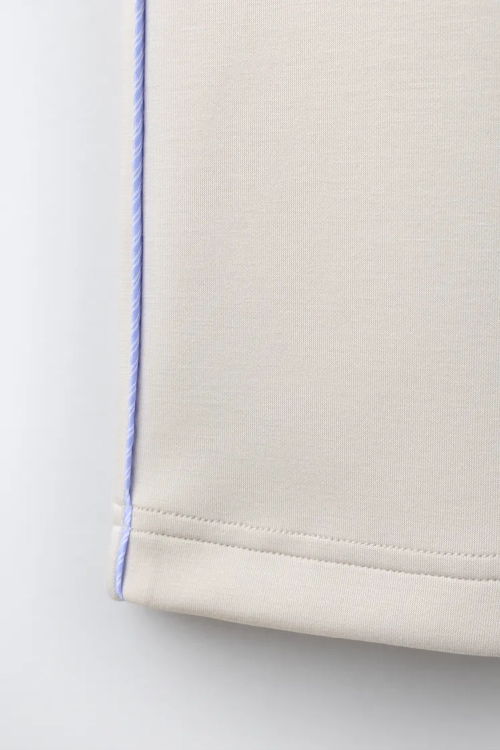 ZARA СПОРТИВНЫЕ БРЮКИ WIDE LEG С КОНТРАСТНОЙ ОТДЕЛКОЙ, ЭКРЮ