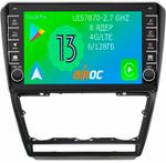 Магнитола для Skoda Octavia A5 2004-2013 - Airoc AB-3202B (черная, кнопки и крутилки), Android 13, Быстрая, SIM-слот, CarPlay