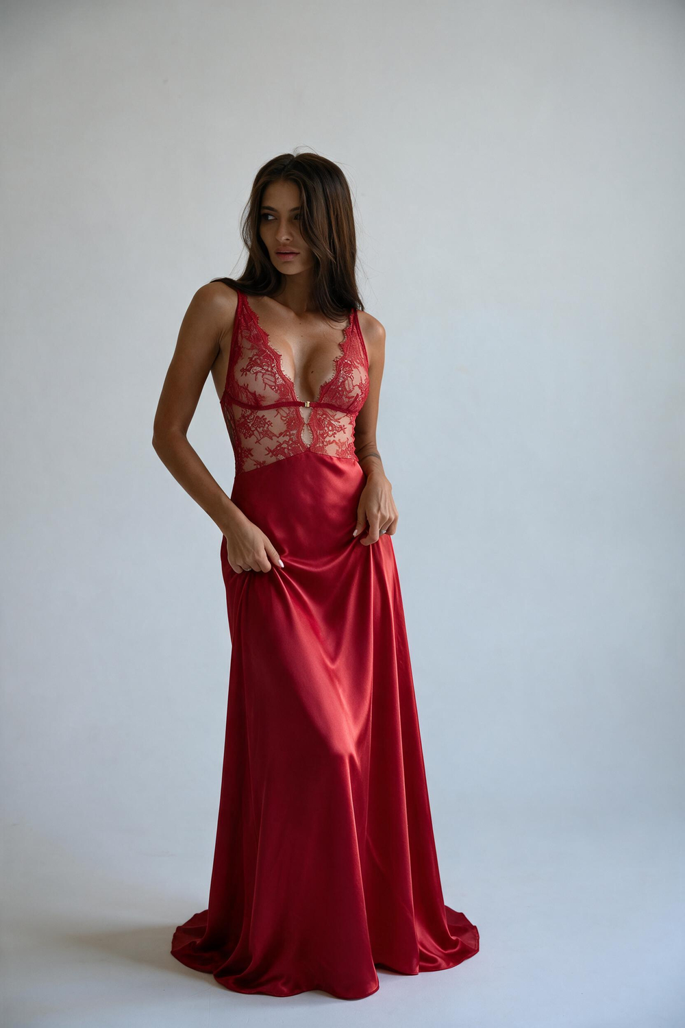Будуарное платье в пол Melissa Red