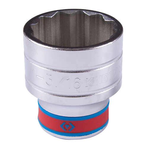 KING TONY (433038S) Головка торцевая стандартная двенадцатигранная 1/2", дюймовая 1-3/16"
