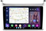 Магнитола для Volkswagen Polo 5 2009-2020 (рамка серебро) - FarCar S500-TS20 монитор 9.5" 2K QLED на Android 14, Быстрейшая, CarPlay, 4G SIM-слот