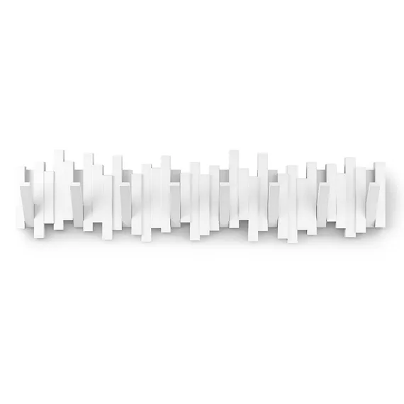 Вешалка настенная sticks, 72 см, 8 крючков, белая