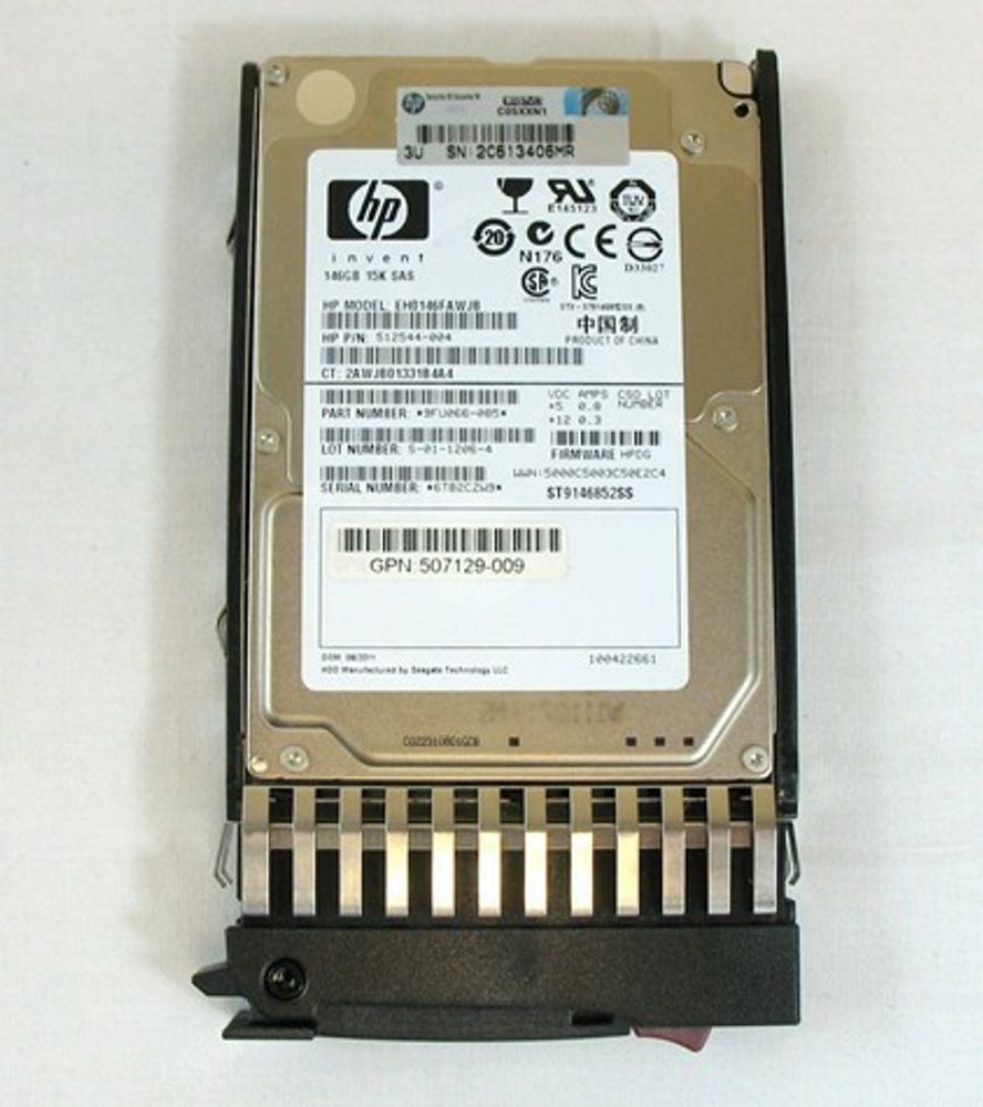 Жесткий диск HP SFF SAS 146Gb 15K 2.5" DP Hot-Plug EH0146FARWD