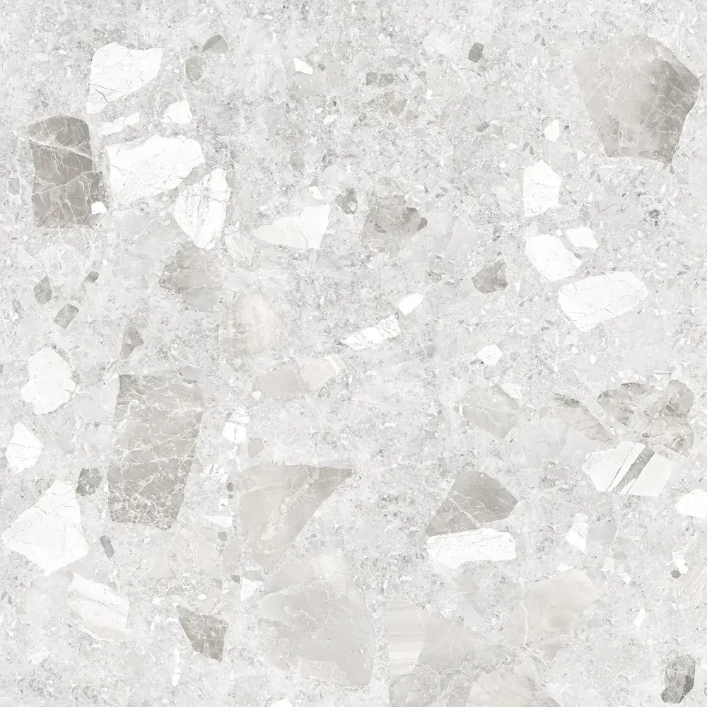 Керамогранит Alma Ceramica GFU04STE07R Steel rock 60x60 белый сахарный под терраццо