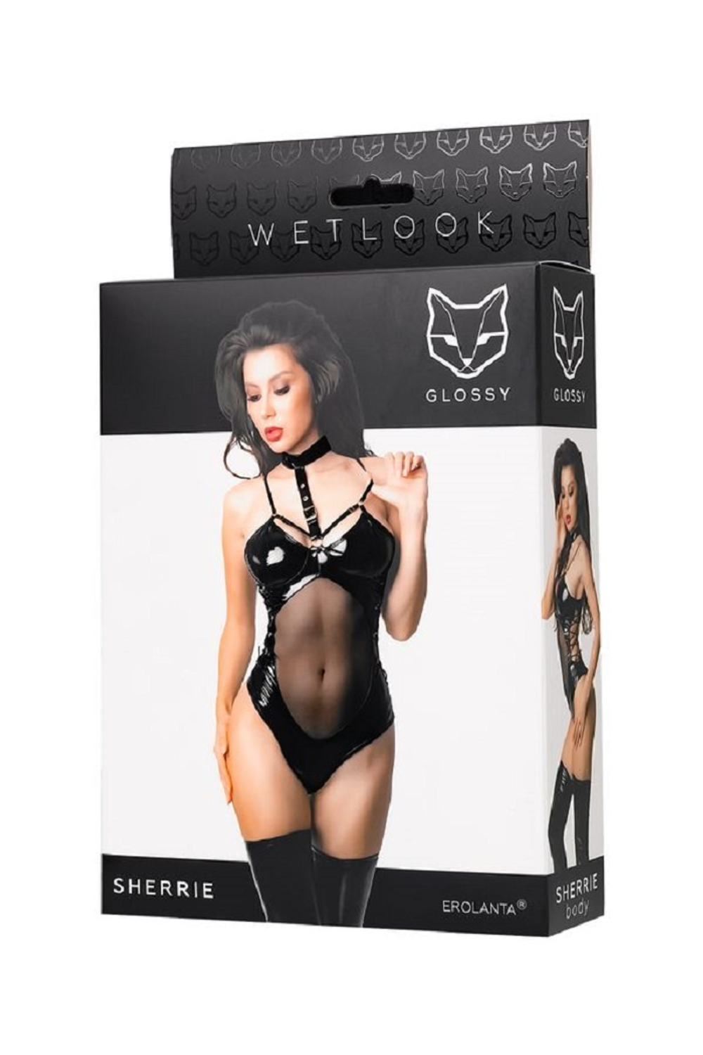 Боди Glossy Sherrie из материала Wetlook S