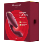 Бордовый вибратор 20,3см с вакуумным стимулятором Womanizer Duo 2 Bordeaux WZ142SG7
