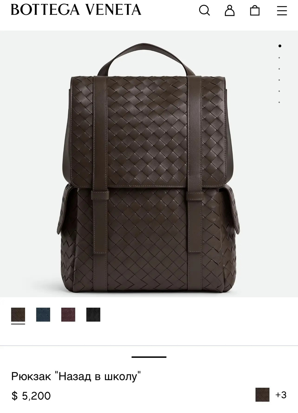 Коричневый рюкзак Bottega Veneta