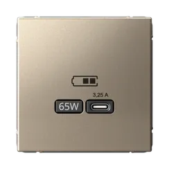 Розетка с USB C Systeme Electric ArtGallery Шампань GAL000527
