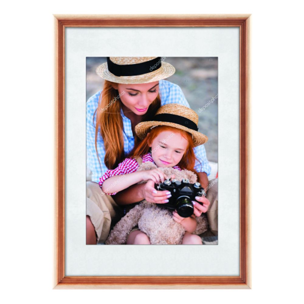 Фоторамка Image Art С20 25х35 деревянная из сосны, цвет натуральный с частичным затемнением, вставка-прозрачный пластик | Image Art