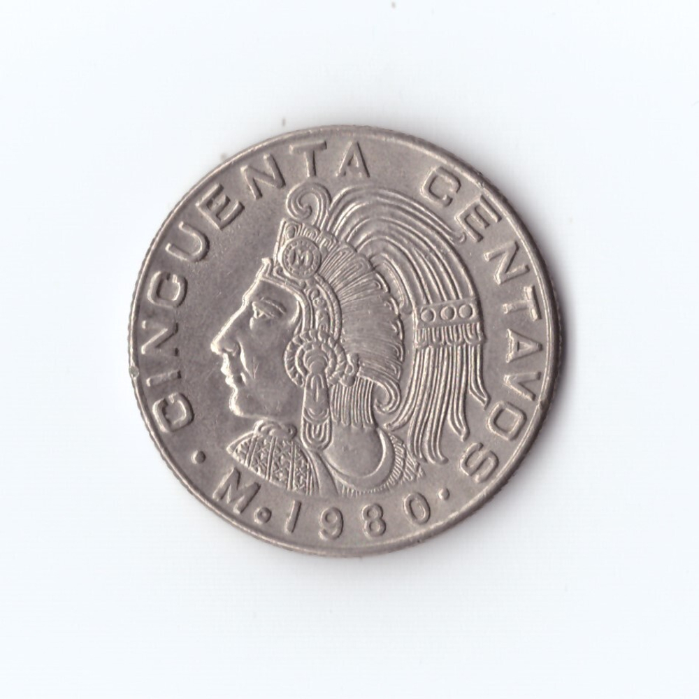 Мексика 50 сентаво 1980 г XF-UNC