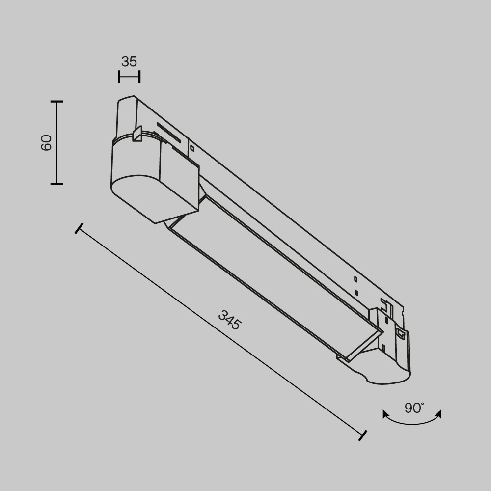 Трехфазный трековый светодиодный светильник Maytoni Basis TR196-3-10W2.7K-B(N)