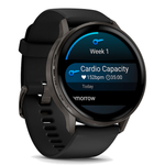 Умные часы Garmin Venu 4, 45mm, Slate with Black Silicone Band (010-03014-00)