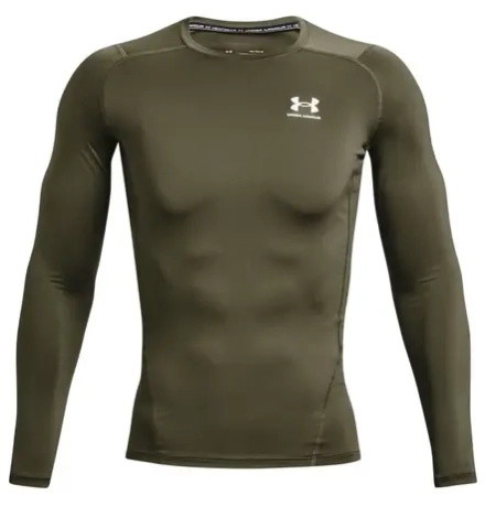 Термобелье Under Armour HeatGear Armour Comp Long Sleeve - marine green/white