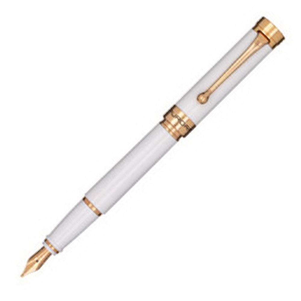 Перьевая ручка Aurora Edo White GT, перо - F, в подарочной коробке
