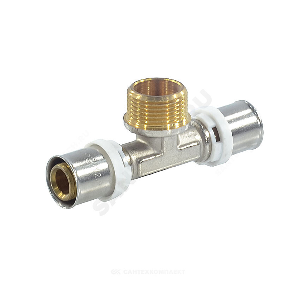 Тройник МП латунь пресс Дн 20х3/4"х20 НР ГОСТ 32415-2013 8012 Aquasfera 8012-03