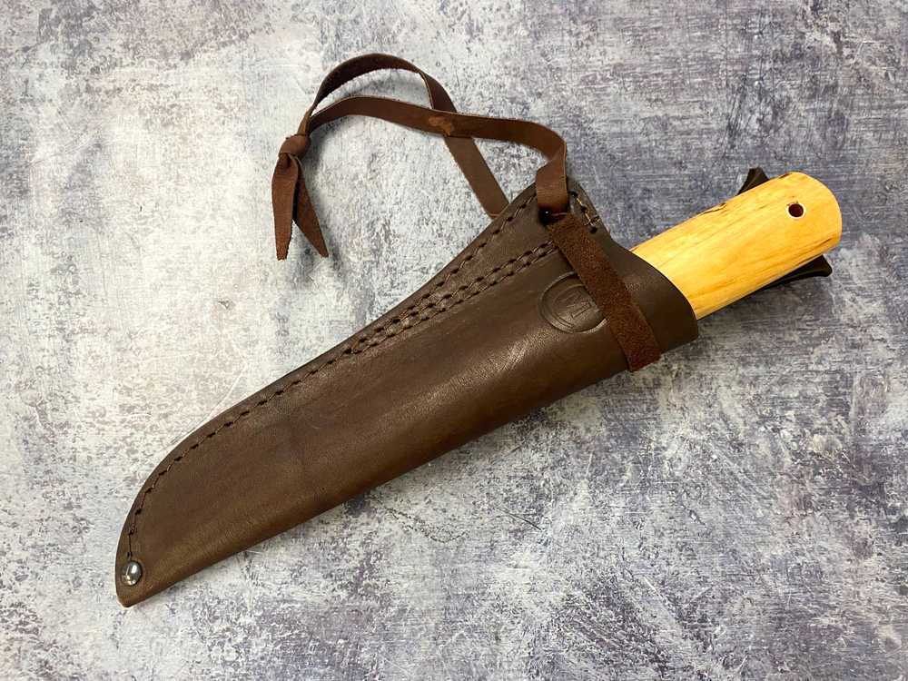 Нож Северный "Куница", средний, кованая сталь 95х18, карельская береза