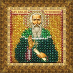 Тема: Религия, иконы, святые¶Техника: Вышивание бисером¶Размер: 6,5х6,5см (в рамке 9х9 см)¶Основа: Т