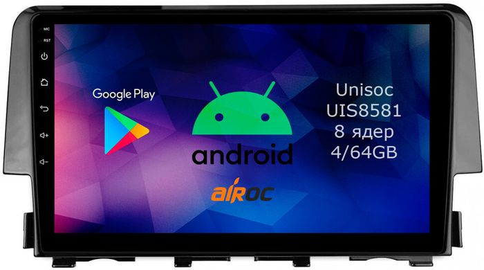 Магнитола для Honda Civic 10 2015-2021 - Airok RM-1911 Android 12, SIM-слот