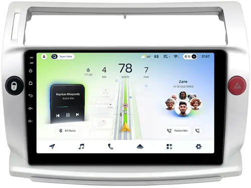 Магнитола для Citroen C4 2004-2011 - Teyes CC4L монитор 9" IPS, Android 14, Быстрая, Snapdragon 662, CarPlay, 4G SIM-слот