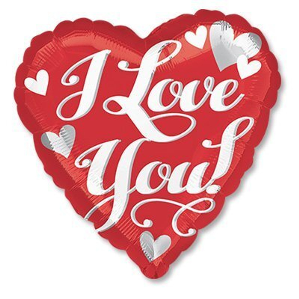 А Сердце С РИС 18" I Love You Сердце классик