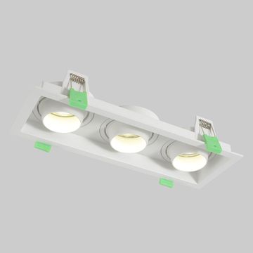 Встраиваемый точечный светильник 3*GU10 CLT 069C3 WH белый Crystal Lux