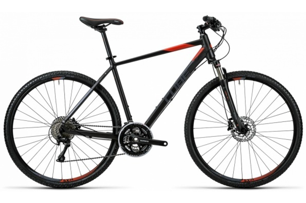 Велосипед Cube 2016 CROSS BLACK grey´n´flashred 50