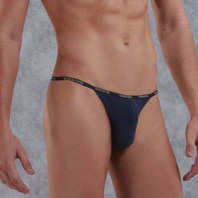 Трусики-стринги из микромодала в рубчик Doreanse Ribbed Modal (Размер: M) (Цвет: темно-синий)