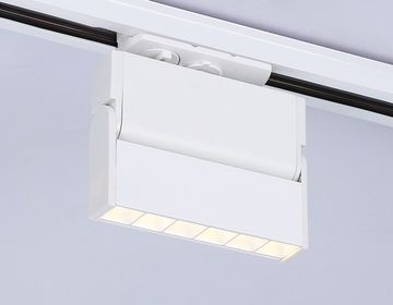 Трековый однофазный светодиодный светильник 6W 4200K 24° GL6812 WH белый Track System Ambrella