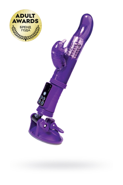 Вибратор с клиторальным стимулятором A-Toys by TOYFA High-Tech fantasy, TPR, фиолетовый, 22,5 см
