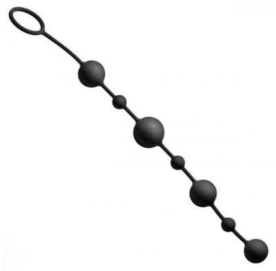 Анальная цепочка Linger Graduated Anal Beads - 35 см. (Цвет: черный)