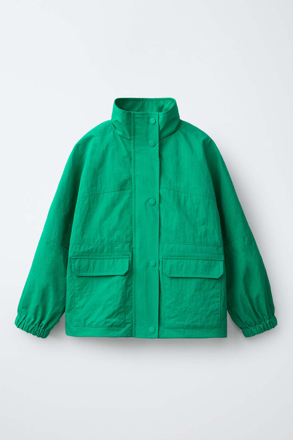 ZARA ПАРКА WATER REPELLENT С КУЛИСКОЙ, ЗЕЛЕНЫЙ