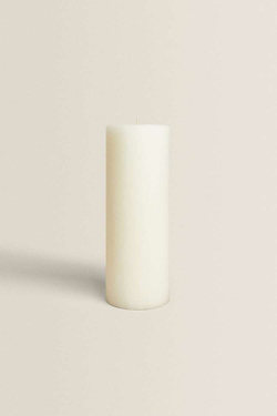 ZARA HOME ДЛИННАЯ ЦИЛИНДРИЧЕСКАЯ СВЕЧА, БЕЛЫЙ