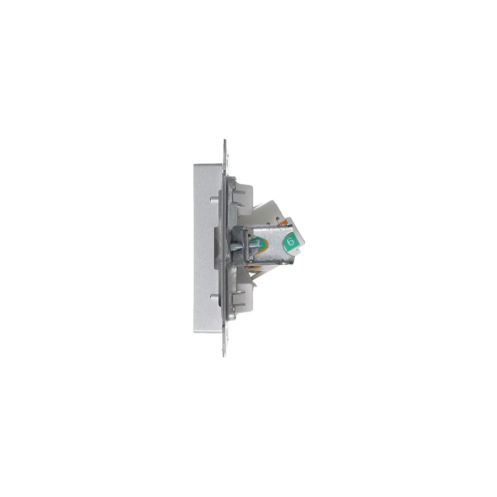 ATLASDESIGN РОЗЕТКА компьютерная RJ45 кат. 5e, механизм, АЛЮМИНИЙ