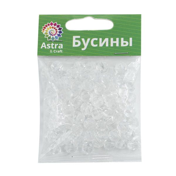 Бусины акрил ⌀8 мм, 25 г, Astra&Craft, 1