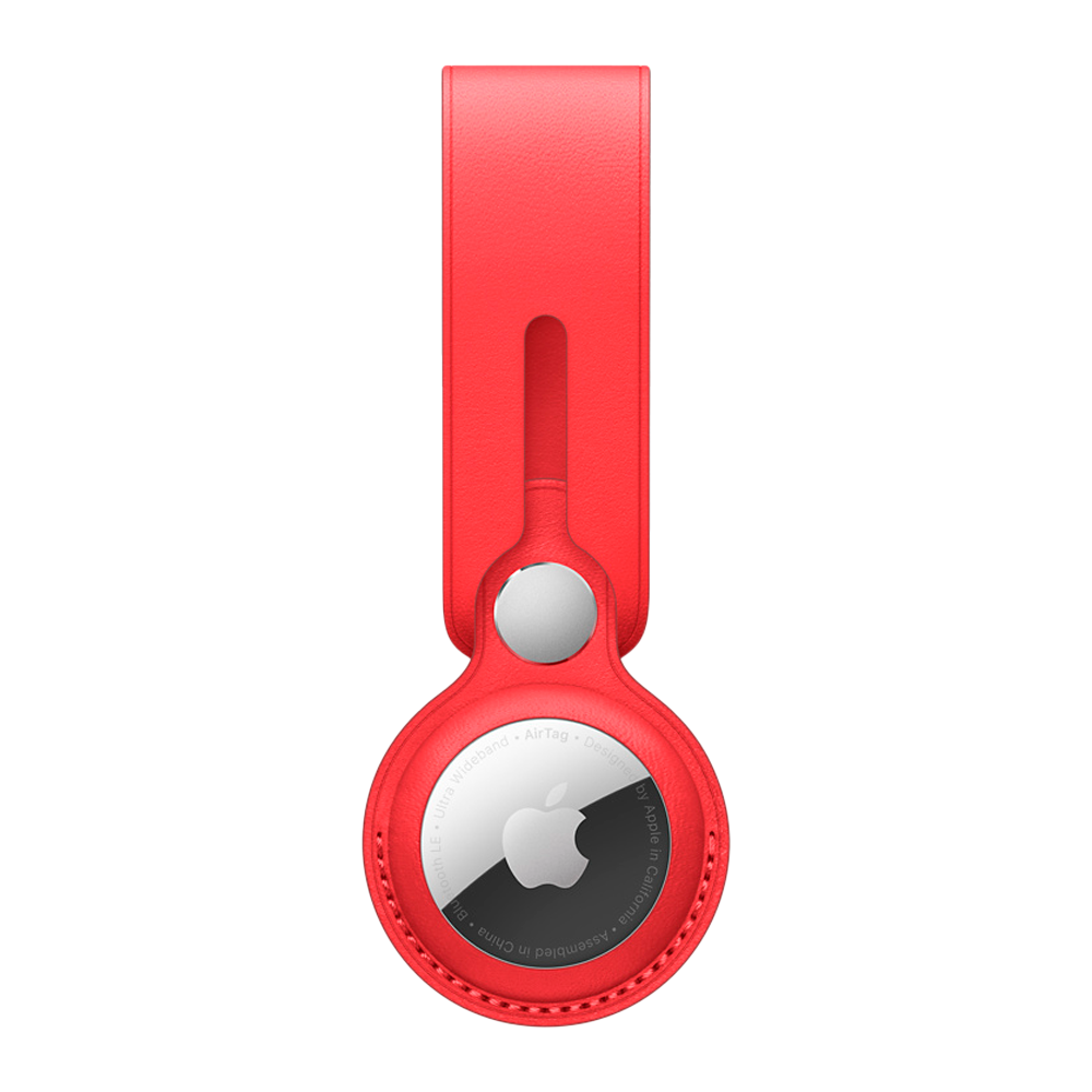 Кожаный брелок-подвеска Apple Leather Loop для AirTag, Red (Красный)