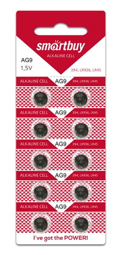Элемент питания Smartbuy AG9 ВL/10 (комплект 10 шт)