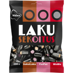 Лакрица Malaco LAKU sekoitus c фруктовыми начинками 250 г (из Финляндии)
