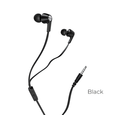 Гарнитура Borofone M37, вакуумные, разъем Jack, кабель 1.2 м Black