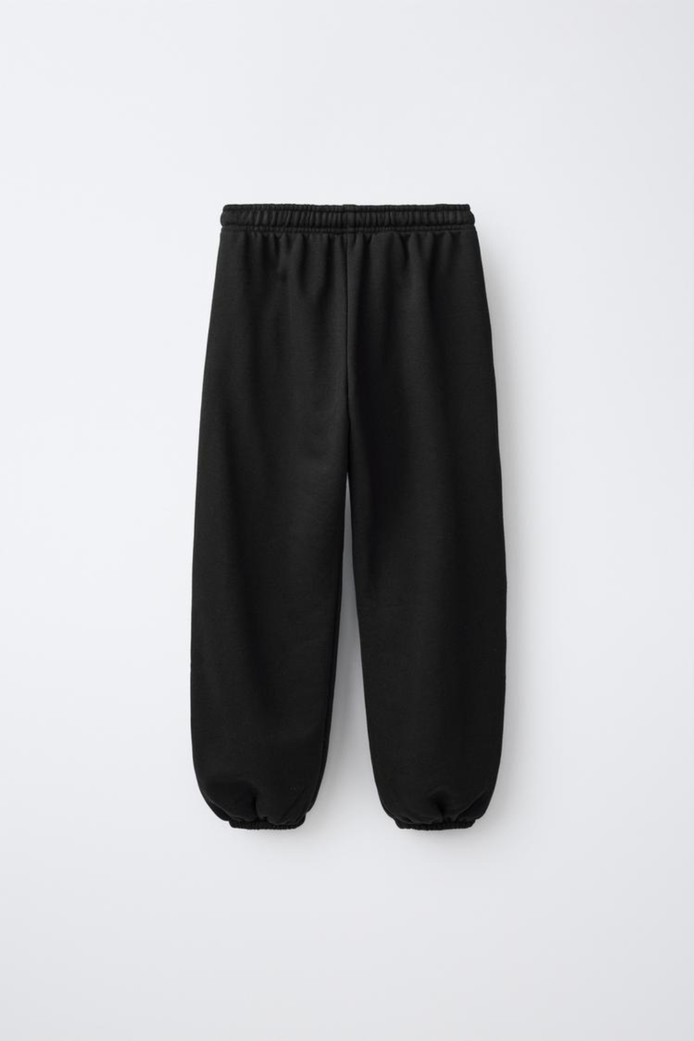 ZARA БРЮКИ-ДЖОГГЕРЫ ИЗ МЯГКОЙ ТКАНИ, ЧЕРНЫЙ