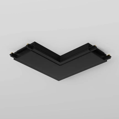 Конектор питания угловой Radity черный, TRA084CL-11B. TM Maytoni
