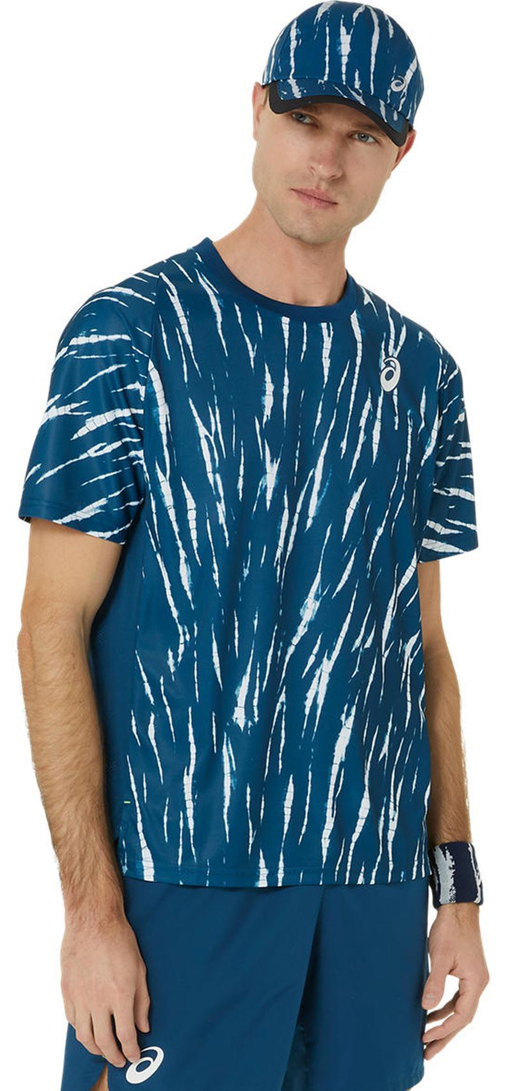 Мужская теннисная футболка Asics Game Short Sleeve - небесный