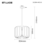 SL3004.403.01 Светильник подвесной ST-Luce Черный/Синий E27 1*60W