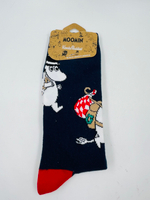 Носки Moomin,темно-синие с красным носком и пяткой, Moominpappa, размер 40-45 (из Финляндии)