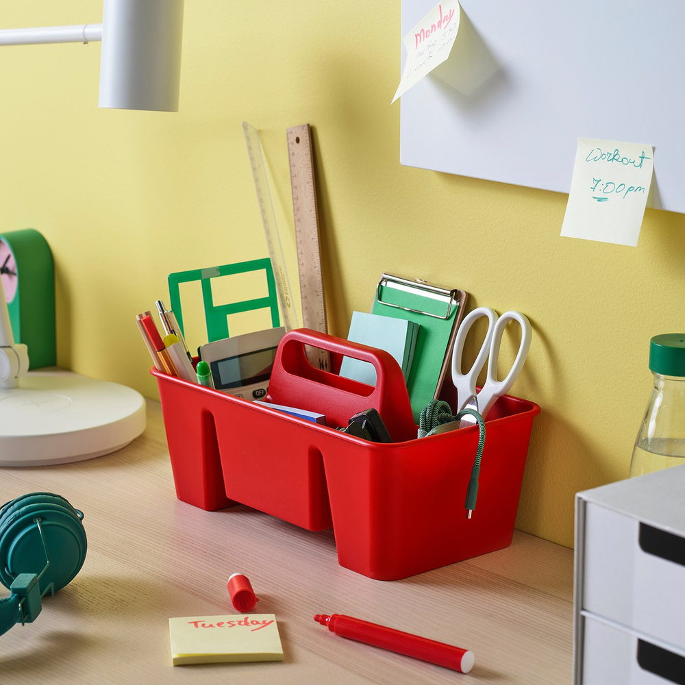 IKEA STACKSTOD  (ИКЕА СТАКСТОД)  -  Органайзер для стола - красный 32х18х16 см