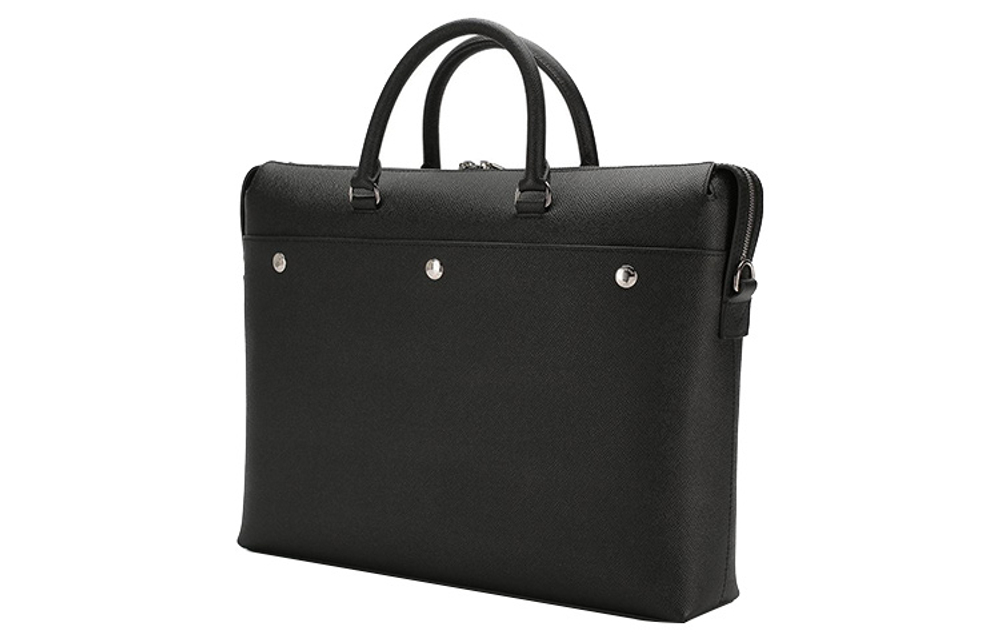 Burberry Calfskin Portable One Shoulder Crossbody Laptop Bag Men"s Black