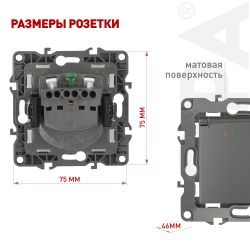 Розетка ЭРА Серия 12 12-2103-12 2P+E Schuko со шторками с крышкой 16A-250В IP20 графит | Эра 12