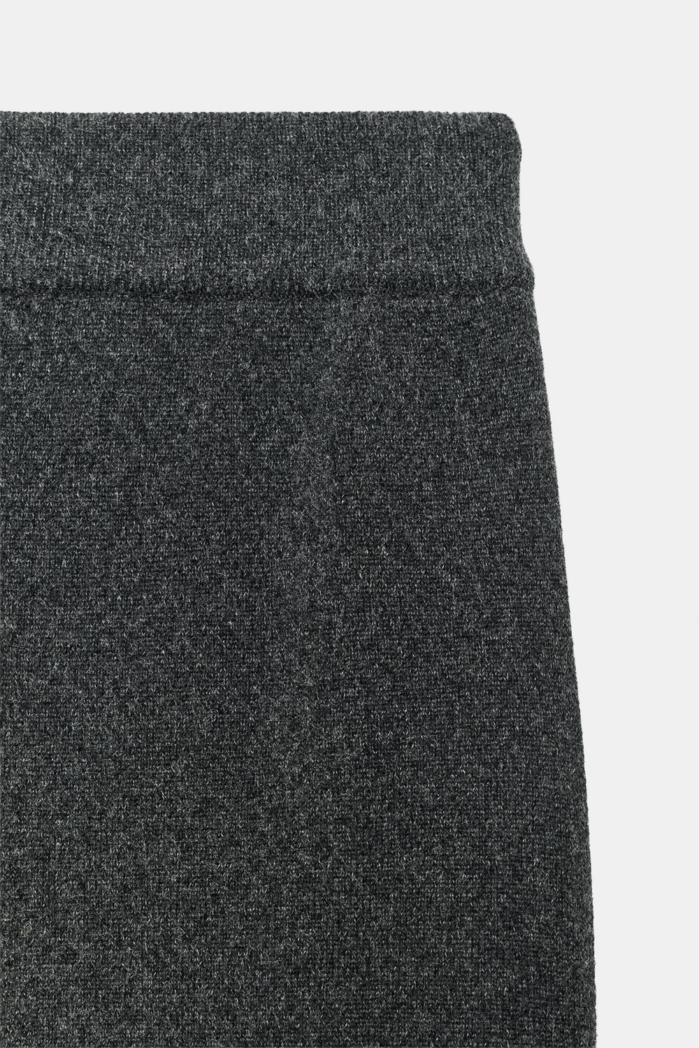 ZARA ШИРОКИЕ ТРИКОТАЖНЫЕ БРЮКИ, МЯГКИЙ СЕРЫЙ