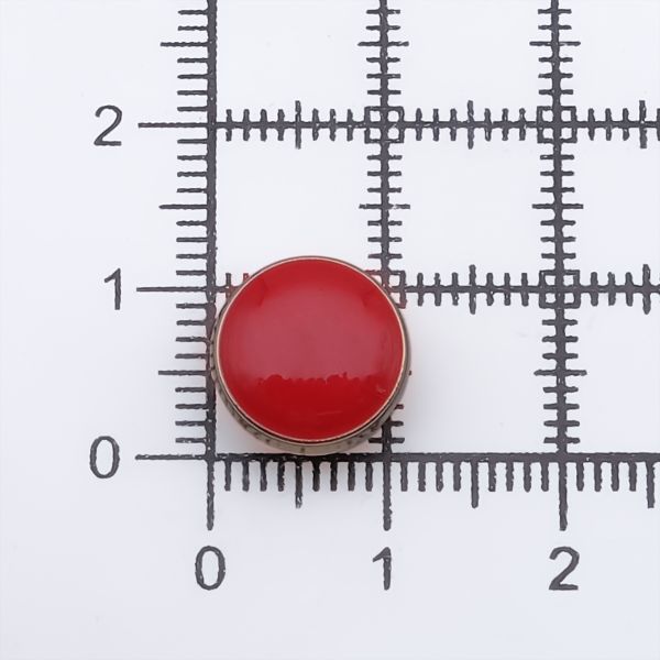 Пуговицы металл на ножке 18L=11 мм, (Red/G (красный/золото)), MEs-2013, 36 шт