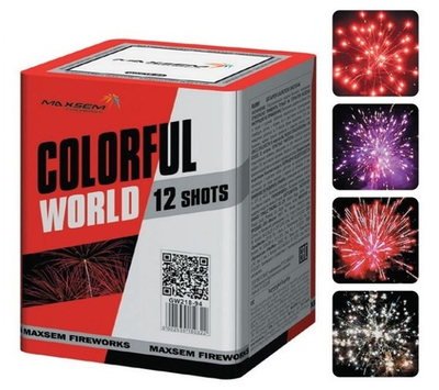 Батарея салютов "Colorful World" GW218-94 12 залпов * 0.8"